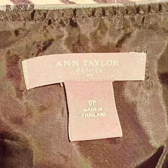 Ann Taylor Womens Skirt Gray Black Fit & Flare Floral Midi Formal Career Size 0P - Picture 3 of 6